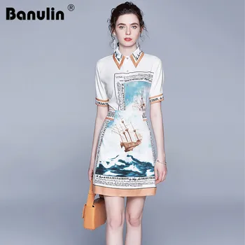 Banulin Modes Skrejceļa Raksts Iespiests Uzvalks Noteikts Vasaras Sievietēm Ar Īsām Piedurknēm Vintage Krekls Top + Bodycon Mini Svārki 2 Gab. Komplekts