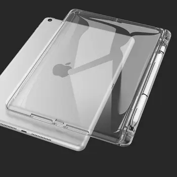 IPad Gaisa 10.9 2020 Gadījumā Mīksto TPU Silikona Vāciņš iPad Gaisa 4. Paaudzes Slim Gadījumā Skaidrs Atpakaļ TPU Segtu Zīmuļu Turētājs