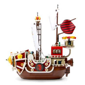 JAUNU GABALS Monkey D. Luffy Tūkstoši Saulains Pirātu Kuģis, Celtniecības Bloki, Ķieģeļi, Klasiskās Modeļu Bērnu Rotaļlietu Saderīgu