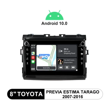 Autoradio 1 Din Auto Radio Stereo Android 10 Multimediju Atskaņotājs, Galvu Vienība Toyota Previa Estima Tarago 2007. - 2016.gadam 4G Carplay