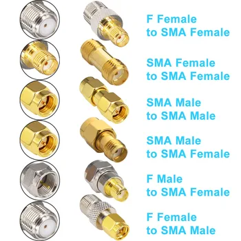 SMA Male SMA Female RF Koaksiālie Koaksiālais Kabelis ar 10 GAB. SMA, lai UHF F Adaptera Komplekts RF Programmas/CB Radio/Rokas Radio