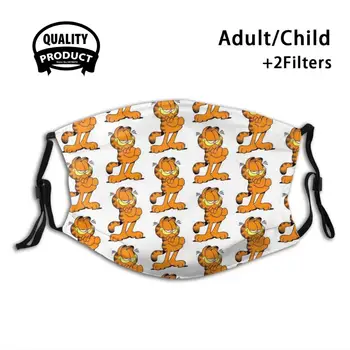 Garfield Anti Putekļu Filtrs Vīriešiem, Sievietēm, Bērniem, Meitene, Zēns Tīņi Mutē Maskas Kaķis Garfield Karikatūra Bērniem Jautri, Smieklīgi Bērnības