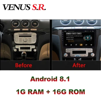 VenusSR Android 8.1 2.5 D auto dvd Ford-S-MAX Radio 2007-2008 multimedia, GPS, Radio, gps navigācija, stereo