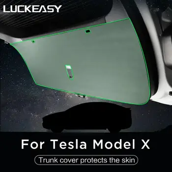 LUCKEASY par Tesla Model X 2017-2020 noslēpt Bagāžnieka durvis Anti Kick Pad Aizsardzību Sānu Malas Filmu Aizsargs Uzlīmes