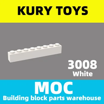 Kury Rotaļlietas DIY KM Par 3008 100gab Celtniecības bloku daļas, Ķieģeļu 1 x 8 rotaļu ķieģeļu