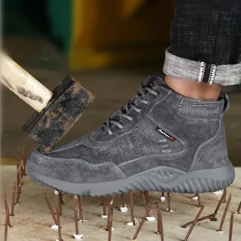 J775 vīriešiem kurpes dizainers drošības apavu Tērauda kājām klp Anti-smashing anti-pīrsings Neiznīcināms Darba Martin Zābaki zapatos de hombre