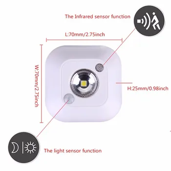 ARILUX LED Sensoru Nakts Gaisma Dual Indukcijas PIR Infrasarkano Kustības Sensoru Lampas Magnētisko Centrālās Sienas Lampas ministru Kabineta Kāpnēm Gaismas