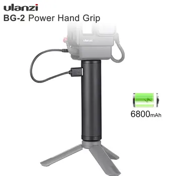 Ulanzi BG-2 6800mAh Power Grip Nūju Gopro 7 6 5 Melns Osmo Kabatas Rīcības Vlog Selfie Stick Handgrip Tipa C Barošanas