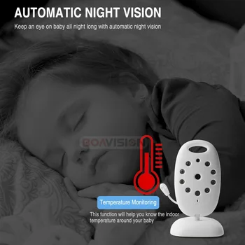 Mini Zīdaiņu Bezvadu Monitors Night Vision Digital Video Baby Monitor Audio Mūzikas Kameras Temperatūra Auklīte, Fotokameras Monitorā VB601