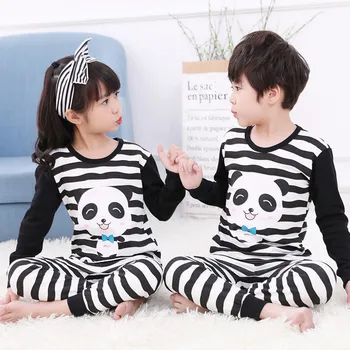 Zēni Meitenes Sleepwear Ziemas Kokvilnas Pidžamas Komplekti Bērniem Homewear par Zēnu Pidžamas Bērniem Naktsveļu 2-13Y Pusaudžu Pijamas Drēbes
