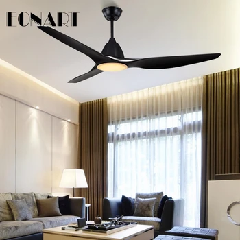 EONART 60inch modes led dcdecorate griestu ventilators lampa ar tālvadības rūpniecības lustra ar ventilatoru lāpstiņu ventilatoru mājas