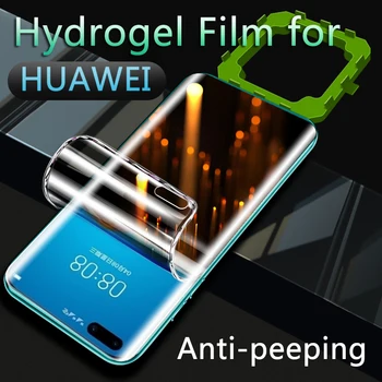 Hidrogelu Filmu Par Huawei P40 P20 P30 Privacy Screen Protector For Mate 30 20 Pro 20X Pret Spiegu Plēve Nova 3 3i 4 5i 6se 7 Pro