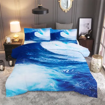 Aggcual Pludmales okeāna ainavu sega sedz, king size drukāšanas sega segtu gultas komplekts divguļamā gulta, mājas tekstila spilvendrāna be45