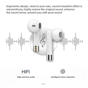 Bluetooth 5.0 Austiņas bezvadu austiņas tws mini earbuds trokšņa slāpēšanas TWS Austiņas ar mikrofonu uzlādes rūtiņu tālruni