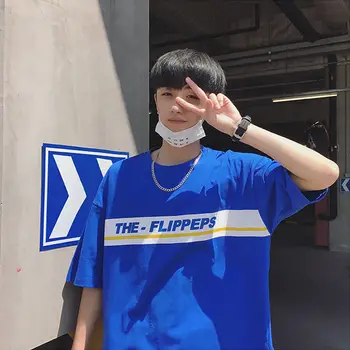 Vīriešu Vasaras Harajuku Atdzist Unisex pusi Piedurknēm T-krekli O-veida kakla Ielu Stilu, Modes Smieklīgi Koksa Iespiesti Preppy Studentiem Hip Hop Topi