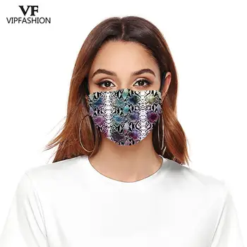 VIP MODES Pieaugušo Drukāšanas Atkārtoti Washables Mutes Maska Anti putekļu Sejas maska Pretvēja Maska Regulējams Maskas