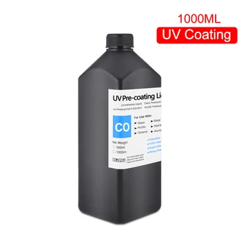 1000ML Ne Smakas UV Pārklājums Šķidruma UV Plakanvirsmas Printeris Var Drukāt Uz Gluda Materiāla, Stikla, Akrila, Koka UV Pirmapstrādei Risinājums
