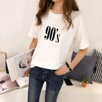 Ir 2021. Stilīgs korejiešu Meitene Skolas Tshirt Modes 90 Drukas Sieviešu T-krekli Harajuku Gadījuma Plus Lieluma Streetwear Femal T Krekli
