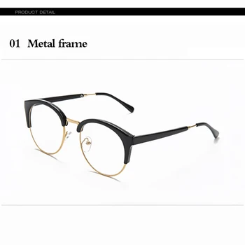 Cat Eye Recepšu Rāmis Sievietēm, Vīriešiem, Optiskās Brilles Briļļu Skaidrs, Objektīvs Daļēji Bez Apmales