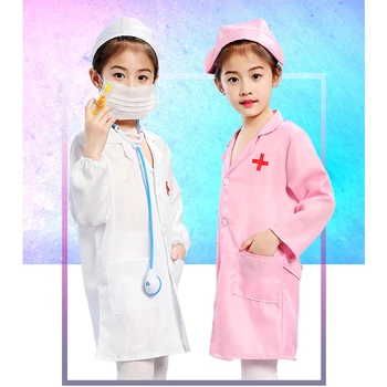 Helovīna Maskas Bērniem Karnevāla Puse Modes Apģērbu Meitene Zēns Slimnīcā, Ārsts, medicīnas Māsa Medicīnas Uniformas Baltā Ķirurģijas Klp