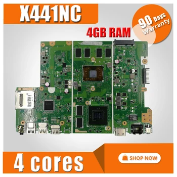 Ar 4GB RAM 4 kodoliem X441NC Portatīvo datoru mātesplati Par Asus X441N X441NC A441N Testa sākotnējā X441NC mainboard