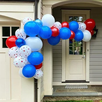 40pcs 12inch Amerikā lateksa baloni Amerikas Neatkarības Dienas Puse Balonu Bērni Puikas Dzimšanas dienas svinības Rotājumi bērnu duša