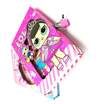 50 lappuses Lol pārsteigums lelle rozā meitene sirdi ar bloķēšanas dienasgrāmata Princese grāmatiņa dāvanu kārbas bloķēšanas studentu grāmatiņa mācību rotaļlietas