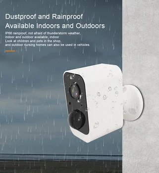 Uzlādējams Bezvadu Kameras IP Bezvadu Powered Drošības WiFi Video Novērošanas Ūdensizturīgu IP66 Fotokameras Akumulatoru 1080p Āra Cam
