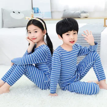 Bērnu Pidžamas Komplekts Rudens Ziemas Zēni Meitenes Sleepwear Fikācijas Naktsveļu Bērnu Zīdaiņu Pajama Komplekti Bērnu Pidžamas Seksīga Apakšveļa